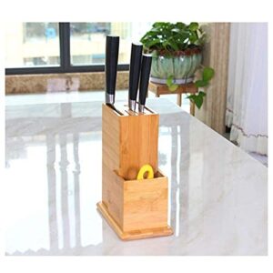 HomDSim Bamboo Knife Block Household Drain Knife Rack Shelf