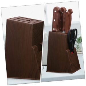 SOLUSTRE 1pc Knife Holder Utensil Holder Drawer Desktop Organizer Shelf Utensils Wooden Cutlery Block Desktop Cutter Rack Plastic Storage Rack Kitchen Cutting Tool Storage Holder Knives