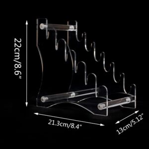 Dagger Rack Butterfly Knife Rack Knife Display Rack Knife Storage Rack Acrylic Desktop Display Rack EDC Mini Knife Rack (Transparent)