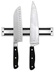 totalelement 10 inch magnetic knife bar, professional grade magnetic knife holder, stainless steel knife rack strip