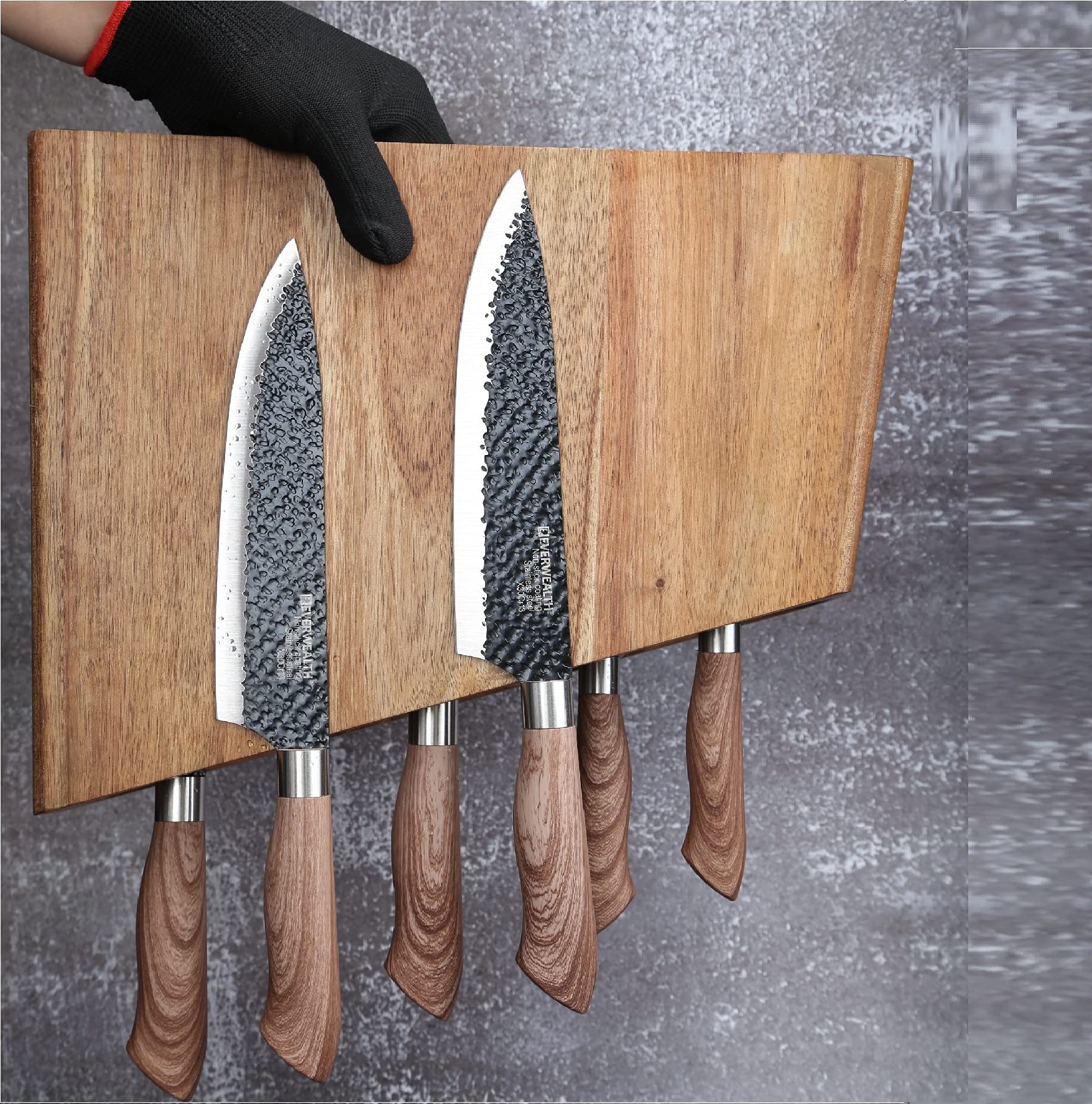 Azauvc Magnetic Knife Block,12-16 Knives Holder with Powerful Magnets,Knife Board Knife Strip Rack with Strong Magnet