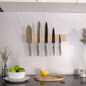 16" Beechwood Wall mounted Magnetic Knife Strip by RESINAT