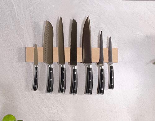 16" Beechwood Wall mounted Magnetic Knife Strip by RESINAT