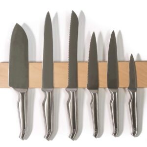 16" Beechwood Wall mounted Magnetic Knife Strip by RESINAT