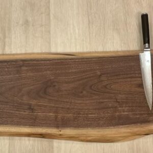 Gorgeous, Handcrafted Double Live Edge Dark Walnut Magnetic Knife Rack/Holder/Storage. 20" x 8”. Holds 10 Knives. Full Mounting Hardware.