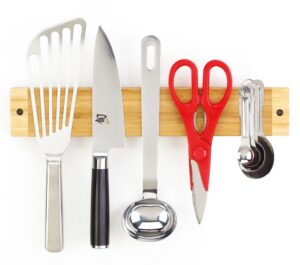better houseware 2404/12 bamboo magnetic knife and utensil holder bar