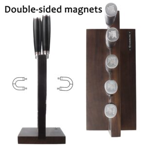 YOUSUNLONG Magnetic Knife Block - Magnetic Knife Holder - Magnetic Knife Stand - Natural Walnut Double-Sided Magnetic Multipurpose Knife Display and Storage Racks - Holds for 10-inch knives