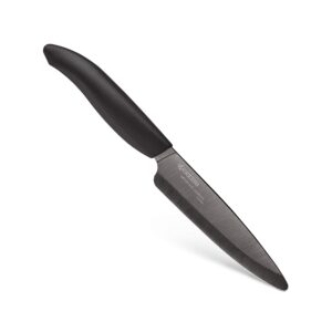 kyocera advanced ceramic revolution series 4.5-inch utility knife, black blade