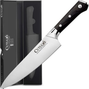 Cutluxe Paring Knife, Chef Knife & Utility Knife– Forged High Carbon German Steel – Full Tang & Razor Sharp – Ergonomic Handle Design – Artisan Series