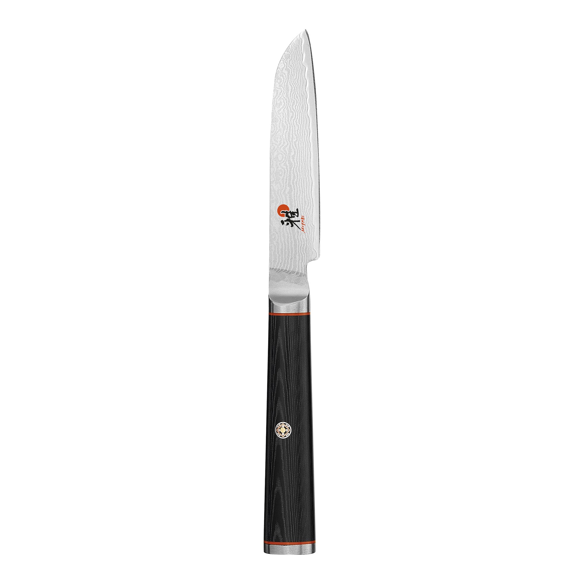 Miyabi Kaizen Kudamono Paring Knife, Medium, Black with Red Accent