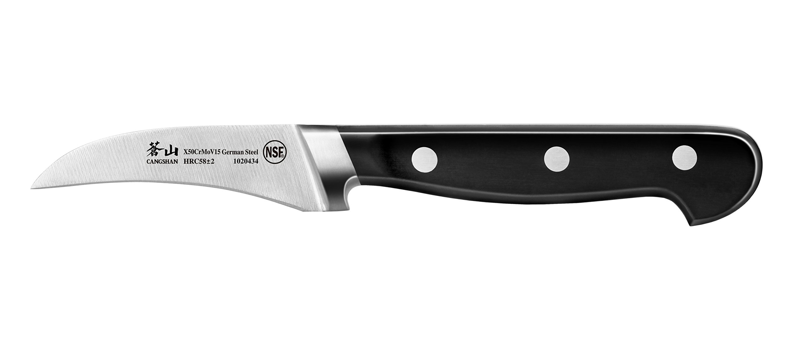 Cangshan V2 Series 1020434 German Steel Forged Peeling/Tourne Knife, 2.75-Inch Blade