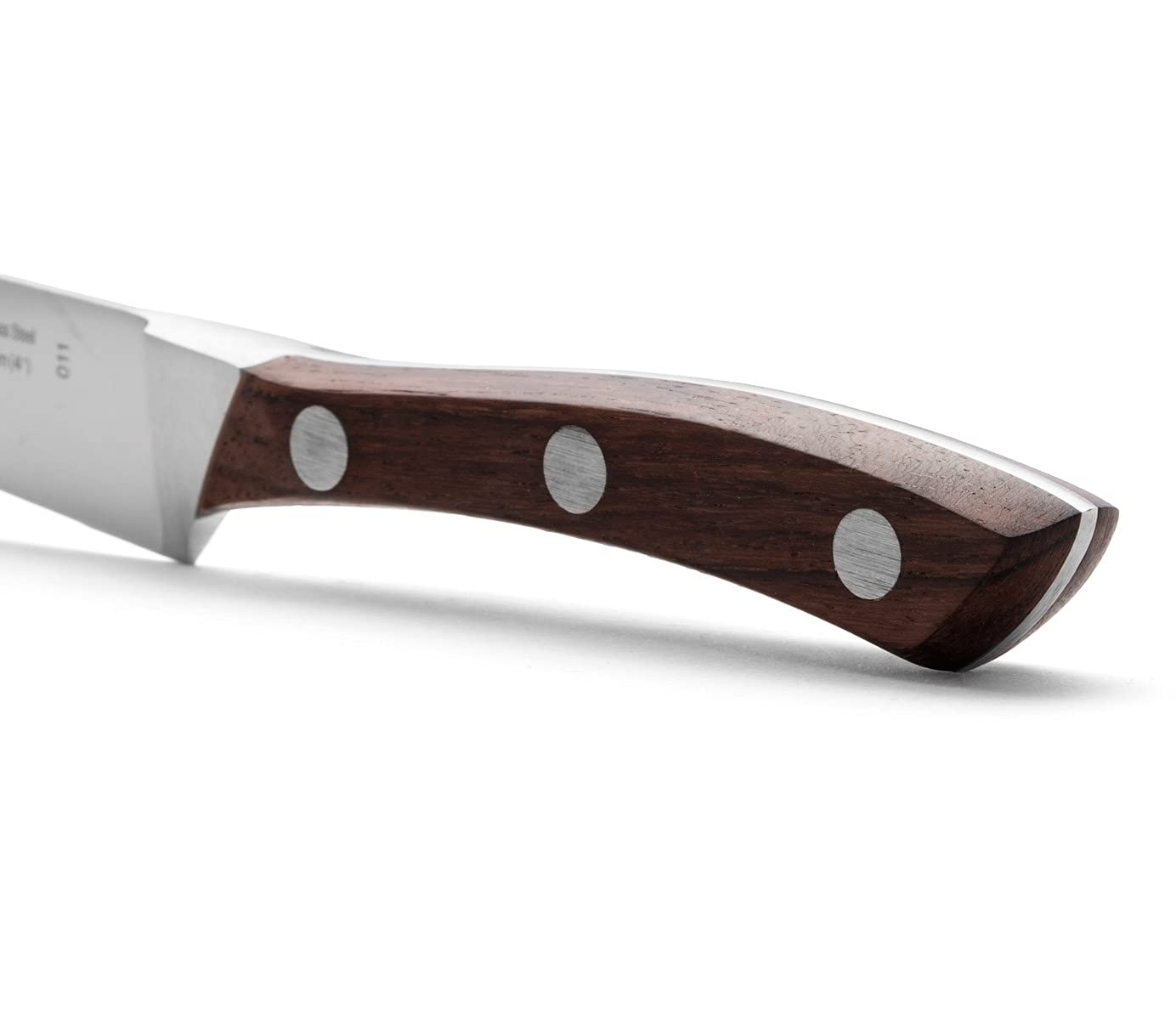 Arcos Paring knife 4 inches Nitrum Stainless Steel.Paring Knife for Peeling Fruits and Vegetables. Wooden Handle and blade 100 mm. Rust & Wear Resistant. Series Natura. Color Brown