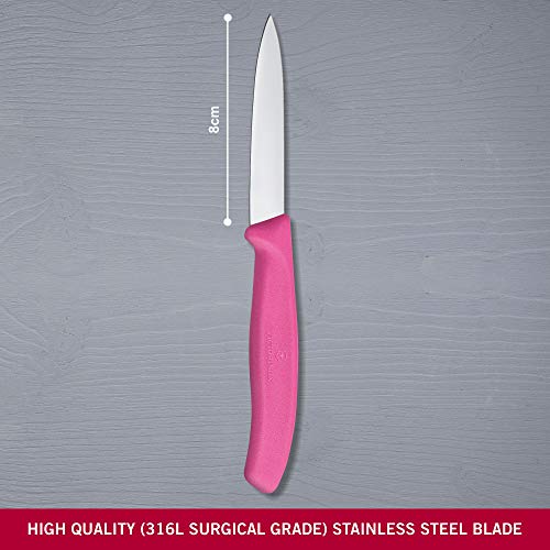 Victorinox Swiss Classic 3.1-inch Straight Edge Paring Knife, Pink