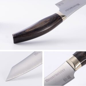 Messermeister Kawashima 3.75” Paring Knife - SG2 Powdered Steel, Eco-Brass Bolster & Walnut Pakkawood Handle - Made in Seki, Japan