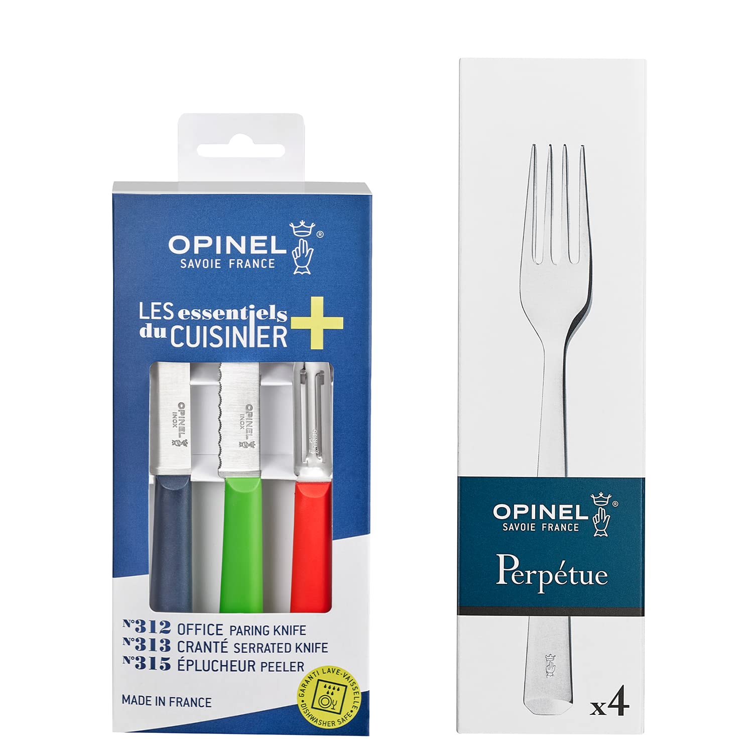 Opinel Les Essentials+ Kitchen Prep + Flatware Bundle