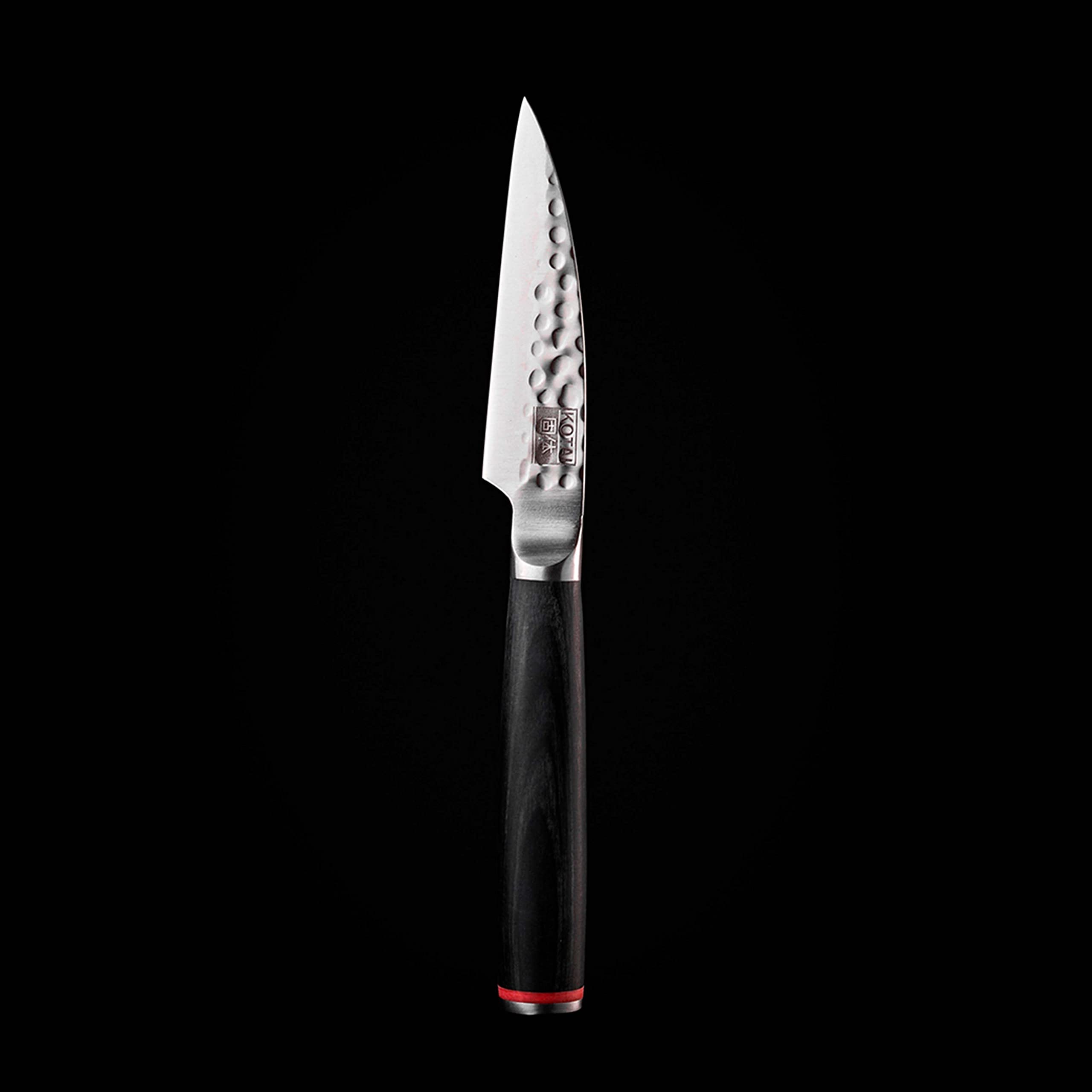 Kotai High Carbon Stainless Steel Pakka Paring Knife with Black Pakkawood Handle, 3.5-Inches