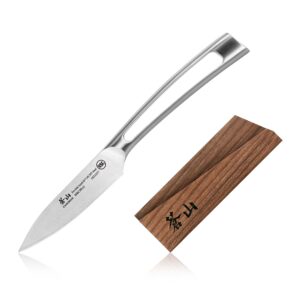 cangshan tn1 series 1021684 swedish 14c28n steel forged 3.5-inch paring knife and wood sheath set
