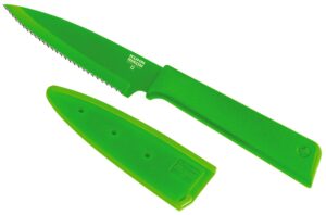 kuhn rikon "colori+" serrated bulk paring knife, green