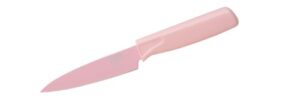 kuhn rikon 4-inch nonstick colori paring knife, pink