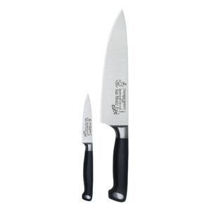 messermeister san moritz chef & parer set - includes 8" stealth chef's knife & 3.5" paring knife - rust resistant & easy to maintain