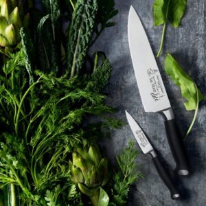 Messermeister San Moritz Chef & Parer Set - Includes 8" Stealth Chef's Knife & 3.5" Paring Knife - Rust Resistant & Easy to Maintain