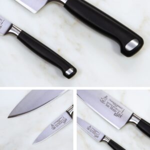 Messermeister San Moritz Chef & Parer Set - Includes 8" Stealth Chef's Knife & 3.5" Paring Knife - Rust Resistant & Easy to Maintain