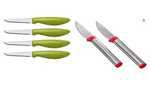 joie paring knives bundle with joie stainless steel flex paring knives (assorted colors)