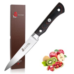 tuo paring knife 4 inch peeling knife professional fruit knife german high carbon stainless steel kitchen knife ergonomic pakkawood handle with gift box-new legacy series