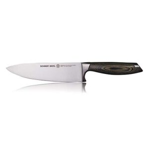 schmidt brothers - bonded ash 6" chef knife, multipurpose kitchen cutlery made with high-carbon german stainless steel