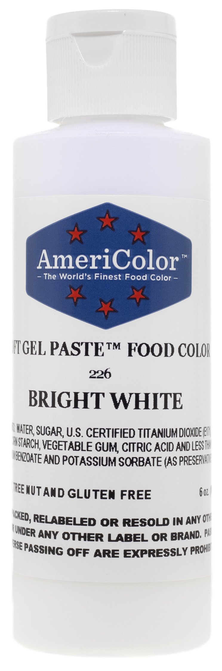 AmeriColor Soft Gel Paste Food Color, 6-Ounce, Bright White