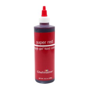 chefmaster liqua-gel food color, 10.5-ounce, super red
