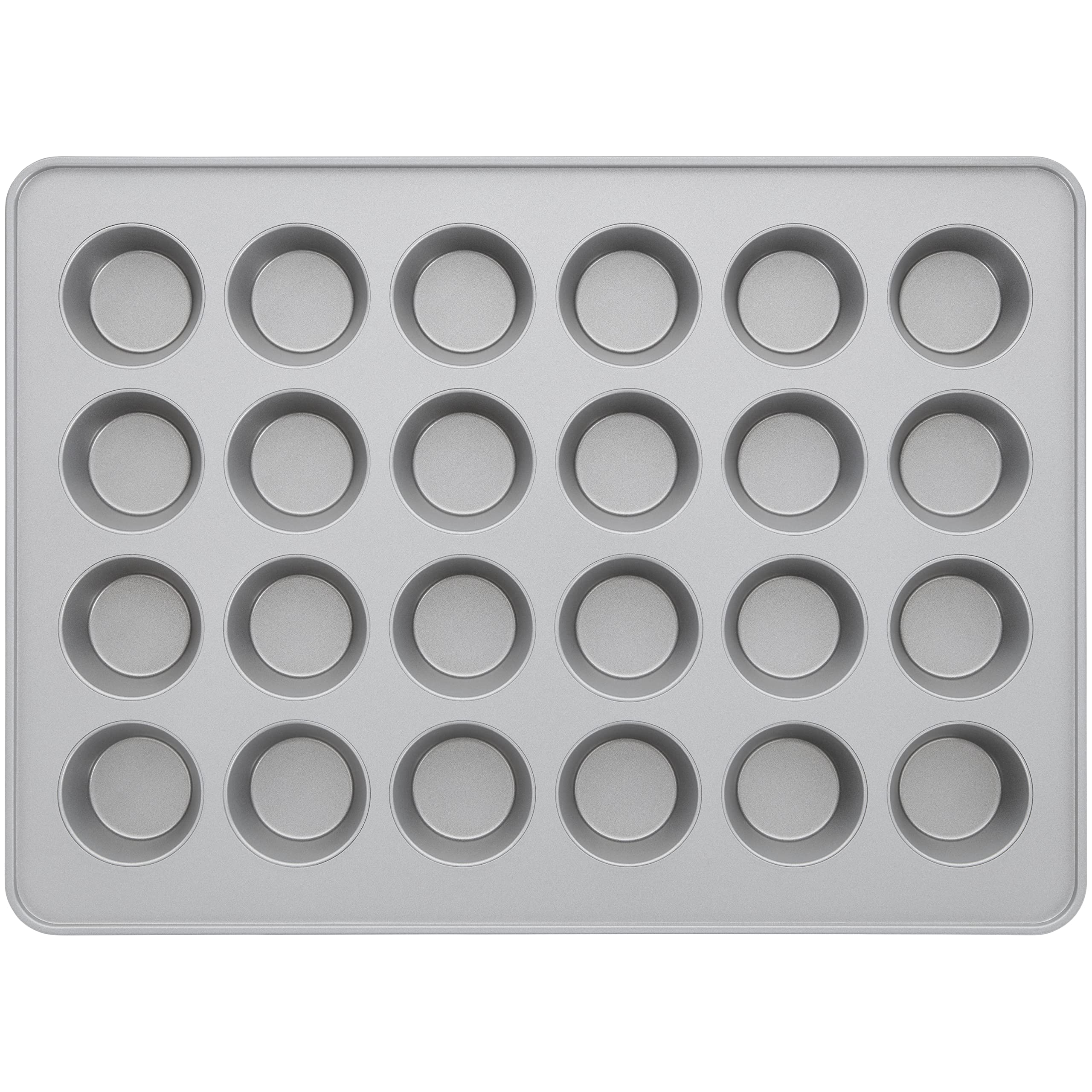 Wilton Baker's Best Non-Stick Bakeware Muffin Pan, 24-Cup Cupcake Pan, Steel, Silver