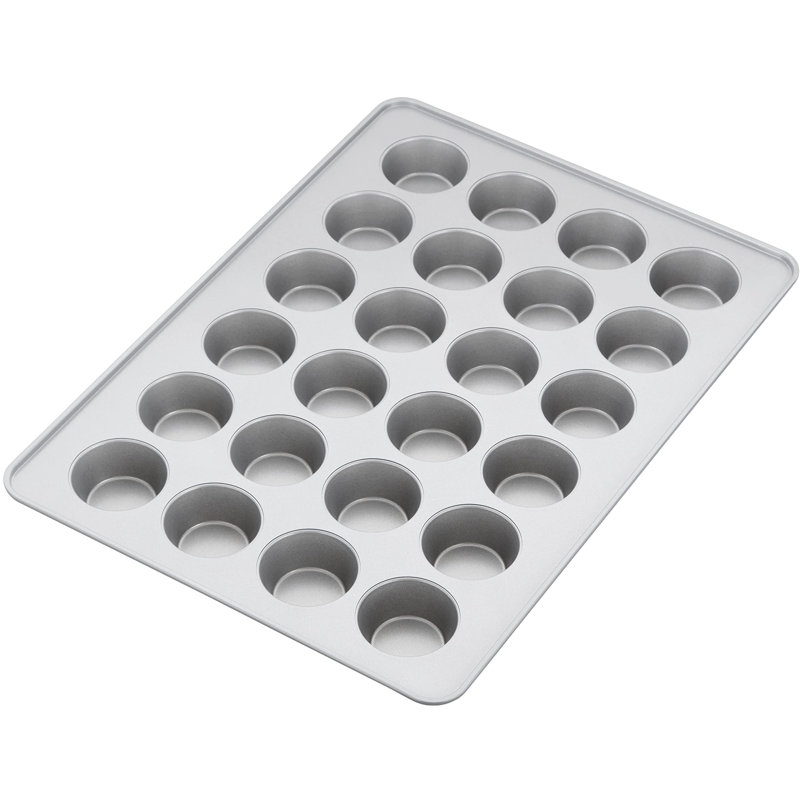 Wilton Baker's Best Non-Stick Bakeware Muffin Pan, 24-Cup Cupcake Pan, Steel, Silver