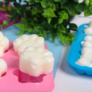 Silicone Molds Puppy Dog Paw and Bone Molds (6 PCS) for Baking, Chocolate, Candy, Jelly,Ice Cube Silicone Treat Molds