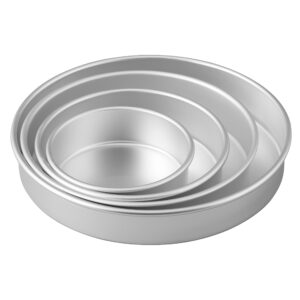 Wilton Round Cake Pans, Aluminum, 4 Piece Set for 6-Inch, 8-Inch, 10-Inch and 12-Inch Cakes