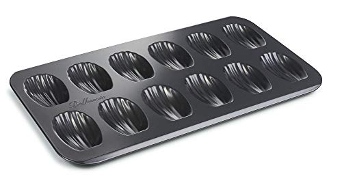 Bellemain Madeleine Pan | 12-Well Madeleine Mold Makes 12 Madeleine Cookies | Nonstick Tea Cake Pan for Madeleines, Cakelet Pan | Warp-Resistant Carbon Steel Madeline Pans (2-Pack)