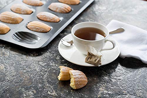 Bellemain Madeleine Pan | 12-Well Madeleine Mold Makes 12 Madeleine Cookies | Nonstick Tea Cake Pan for Madeleines, Cakelet Pan | Warp-Resistant Carbon Steel Madeline Pans (2-Pack)