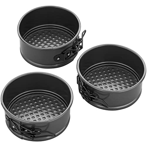 Wilton 4-Inch Mini Springform Pans for Mini Cheesecakes, Pizzas and Quiches, 3-Piece Set, Steel