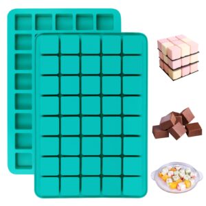 Mity rain 2 Pack 40-Cavity Square Caramel Candy Silicone Molds,Chocolate Forf Truffles, Fat Bombs Keto Snacks, Whiskey Ice Cube Tray,Grid Fondant Mould,Hard Candy Pralines Gummy Jelly Mold