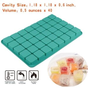 Mity rain 2 Pack 40-Cavity Square Caramel Candy Silicone Molds,Chocolate Forf Truffles, Fat Bombs Keto Snacks, Whiskey Ice Cube Tray,Grid Fondant Mould,Hard Candy Pralines Gummy Jelly Mold
