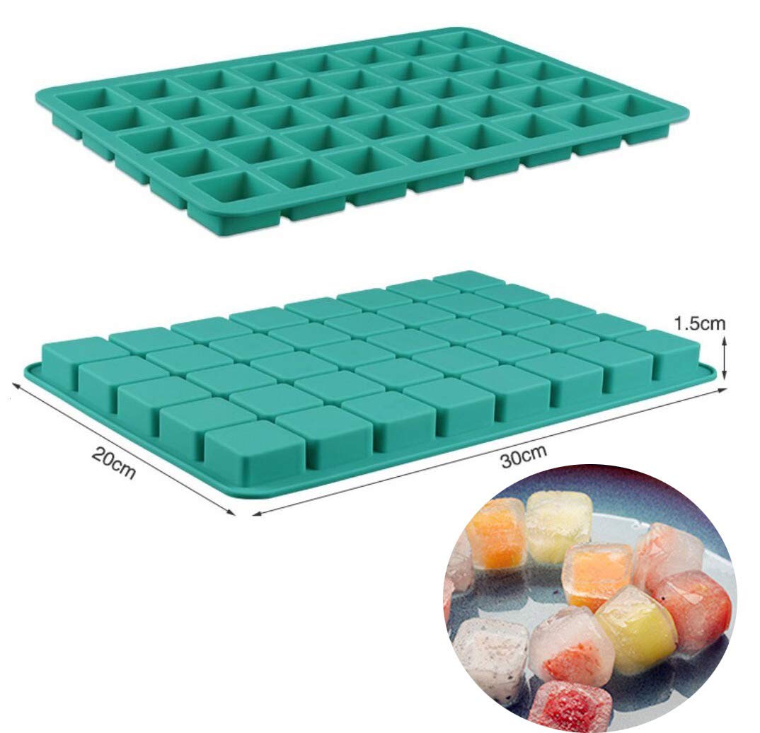 Mity rain 2 Pack 40-Cavity Square Caramel Candy Silicone Molds,Chocolate Forf Truffles, Fat Bombs Keto Snacks, Whiskey Ice Cube Tray,Grid Fondant Mould,Hard Candy Pralines Gummy Jelly Mold