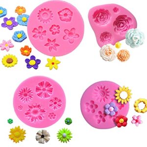 FIRETREESILVERFLOWER Silicone Mould for Flower and Butterfly Candy - for Cake Decoration,Chocolate Fudge, Polymer Clay, Soap, Confectionery Projects.