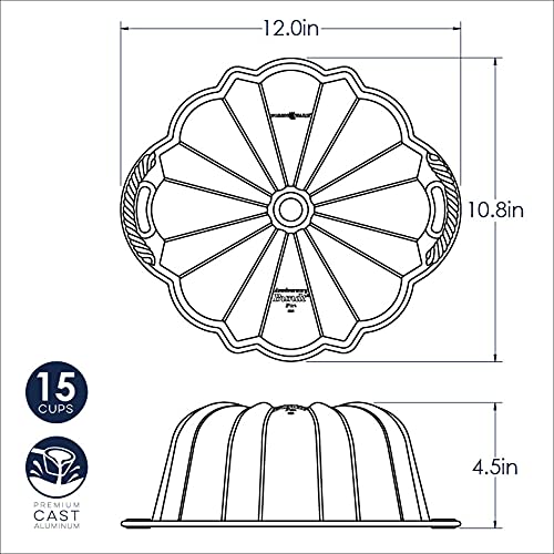 Nordic Ware Platinum Collection Anniversary Bundt Pan