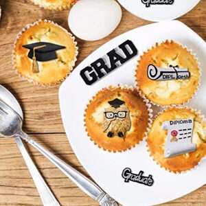 Graduation Molds Silicone,Graduation Fondant Molds With Owl Grad Cap Diploma Scroll Silicone Molds For Chocolate Candy Cookie Cupcake Cake Decoration for 2024 Graduation Celebration