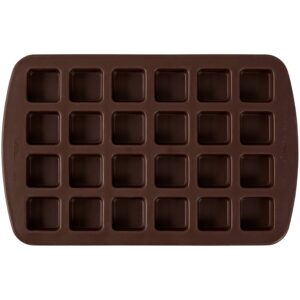 wilton bite-size brownie squares silicone mold, 24-cavity
