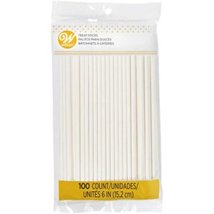 wilton white 6-inch lollipop sticks, cake pop sticks, 100-count currenlty #1 item for "lollipop sticks" search