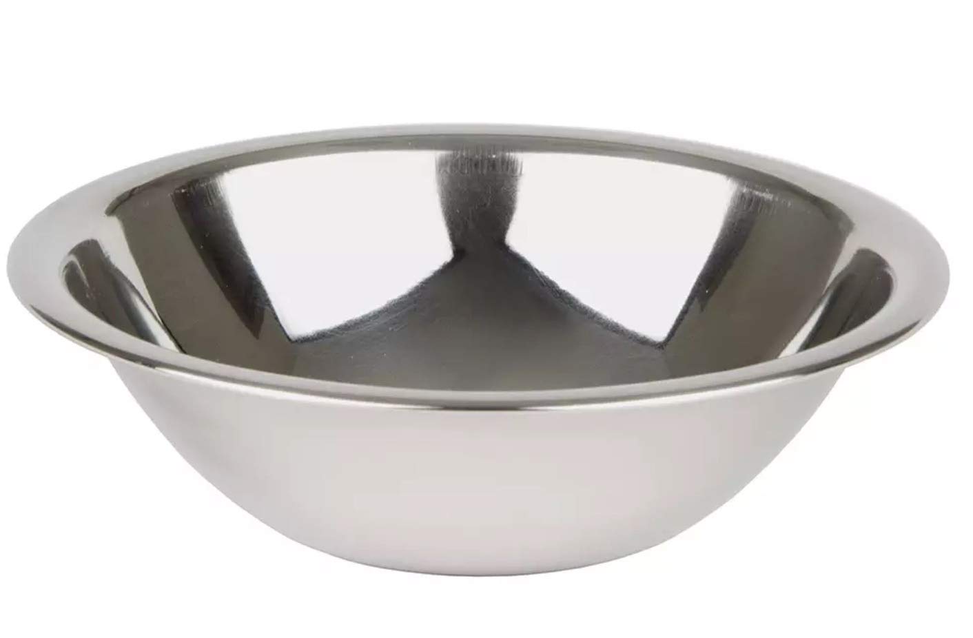 SET OF 6-6 1/2 Inch Wide Stainless Steel Flat Rim Flat Base Mixing Bowl