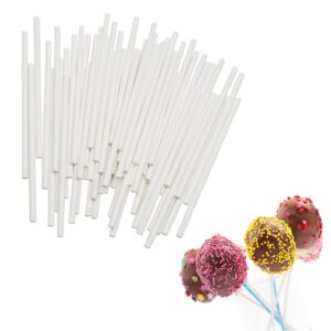 4 inch white lollipop sticks, lollipop treat sticks, for homemade candy, cookies, dessert, 200 pcs