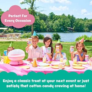 Cotton Candy Express Floss Sugar Variety Pack with 5 - 11oz Plastic Jars of Grape, Orange, Pink Vanilla, Blue Raspberry, Cherry Flossing Sugars Plus 50 Paper Cotton Candy Cones