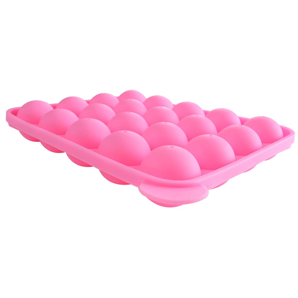 Z ZICOME 20 Cavity Silicone Pink Lolly Pop Party Cupcake Baking Mold Cake Pop Stick Mold Tray